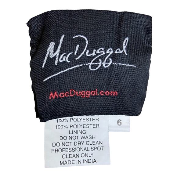 Mac Duggal 93606 Sequined Sleeveless V Neck Midi Sheath Dress Cocktail Nude Sz 6 - Picture 14 of 15